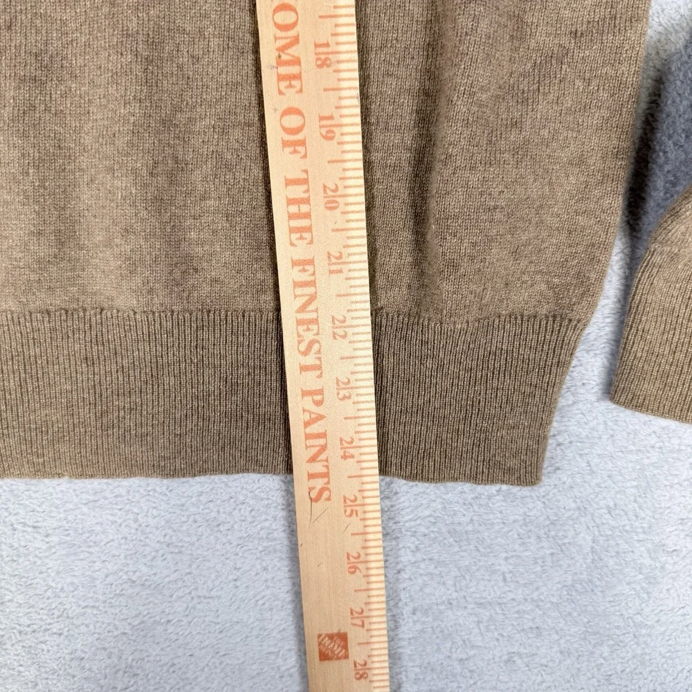 NWT Quince Sweater Mens Size L Brown 100% Cashmere Crew Neck (With Logo)